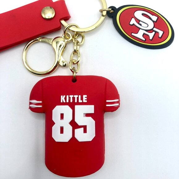 NEW 49ers Kittle Jersey Silicone Keychain - Picture 3 of 6